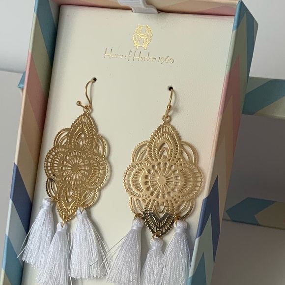 House Of Harlow Gold Tassel Earrings - Picture 3 of 3